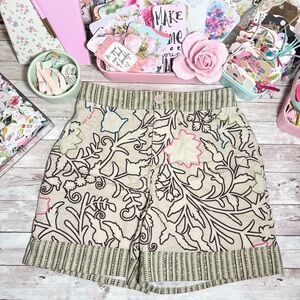 Knox Rose Beige Floral Print High Rise Shorts Women’s Size XS Boho Casual Summer